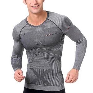 X-Bionic, "Radiactor Men's V Neck Shirt Sz XXL In Grey/Black